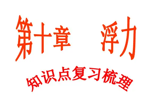 期末复习《第十章 浮力》ppt课件资料