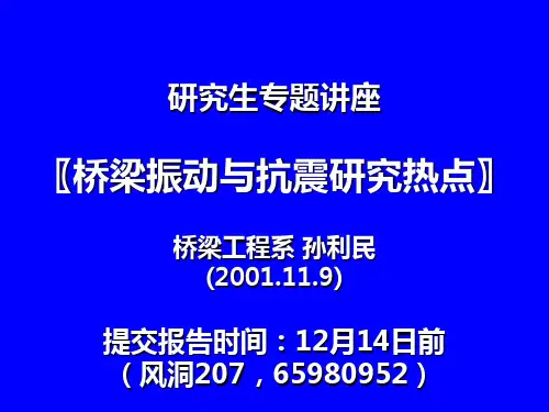 桥梁振动与抗震研究热点 ppt课件