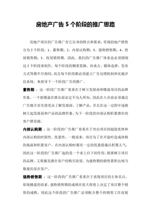 房地产广告5个阶段的推广思路(2页)