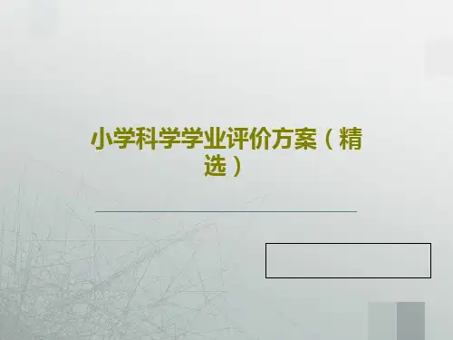 小学科学学业评价方案(精选)19页PPT