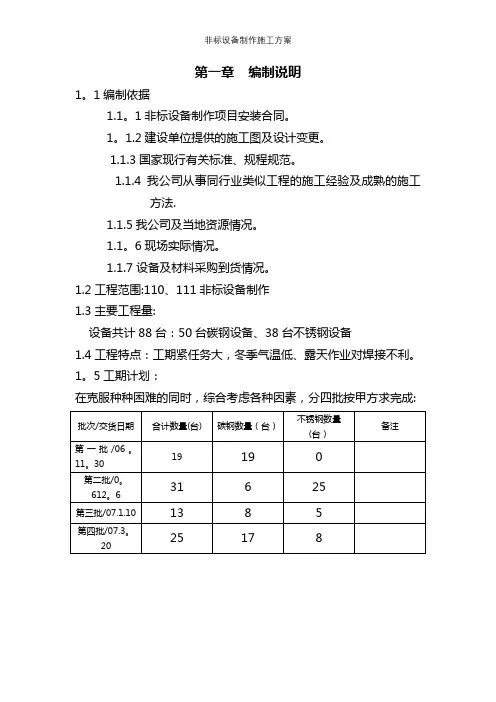 非标设备制作施工方案【精选文档】