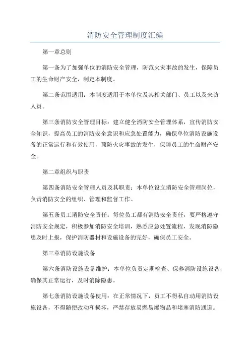 消防安全管理制度汇编