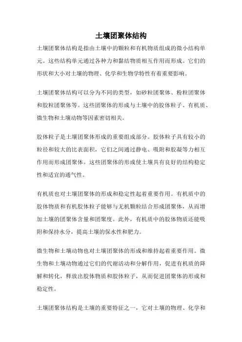 土壤团聚体结构