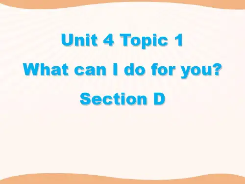 《What can I do for you》SectionD ppt【完美版课件】