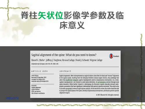 脊柱矢状位影像学参数及临床意义