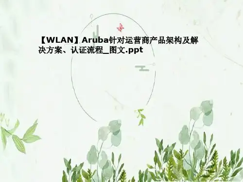 【WLAN】Aruba针对运营商产品架构及解决方案、认证流程_图文