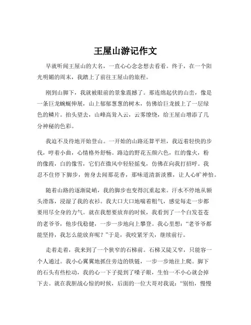 王屋山游记作文