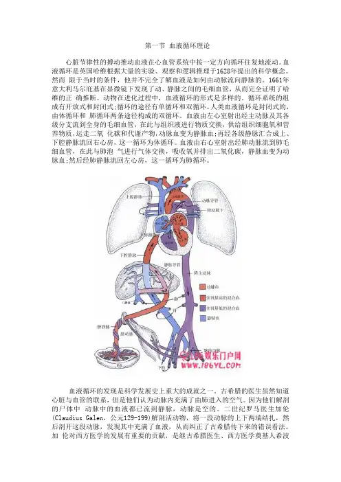 第一节 血液循环理论