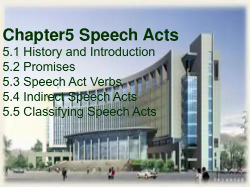 Chapter5 Speech Acts