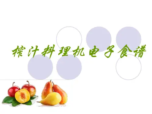 料理机榨汁机电子食谱 ppt课件