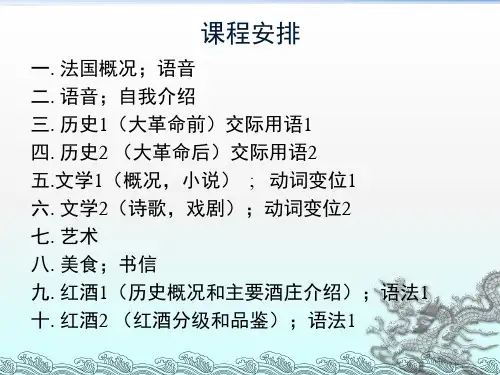 法国概况(法语)PPT课件