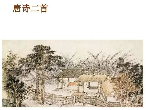 春人教部编版八年级语文下册课件：第6单元 24 唐诗二首(共41张PPT)