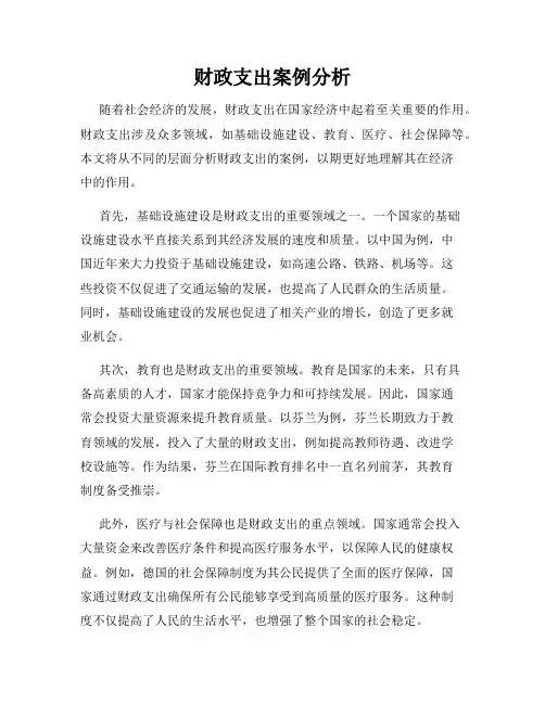 财政支出案例分析