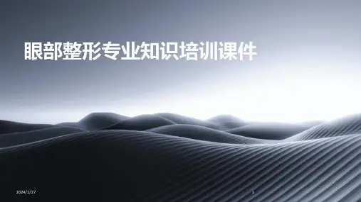 眼部整形专业知识培训课件(2024)