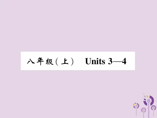 【人教新目标】2020版中考英语教材知识梳理：八上Units3~4精讲精练ppt课件1