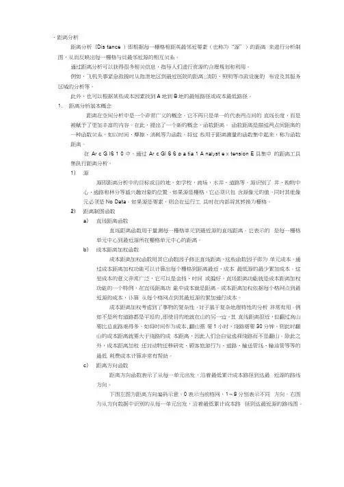 使用AcrGIS软件进行距离分析