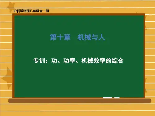 八年级物理沪科版全一册 第十章机械与人 专训：功、功率、机械效率的综合 课件
