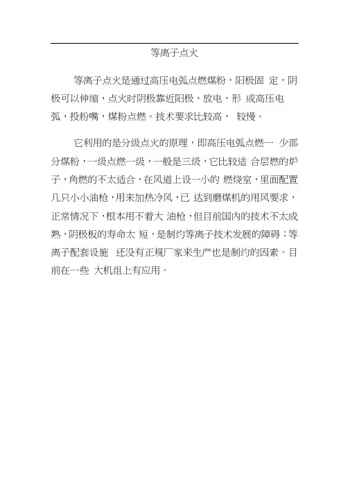 等离子点火.