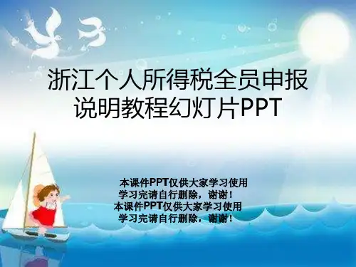浙江个人所得税全员申报说明教程幻灯片PPT