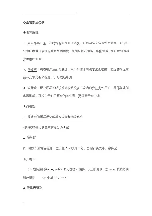 病理学、名词解释+问答题