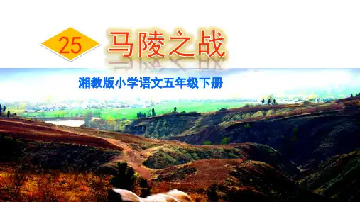 五年级下册语文课件-25马陵之战_湘教版(共46张PPT)教学提纲