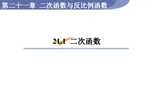 沪科版九年级数学上册 21.1  二次函数 课件(共19张ppt)