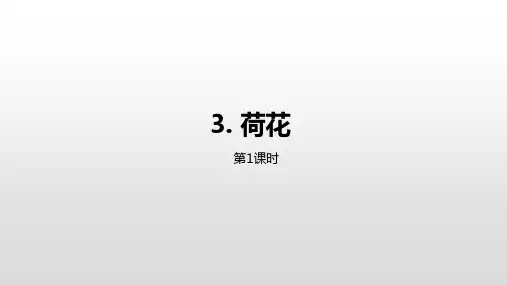 部编版三年级下册语文3荷花课时1公开课课件.pptx