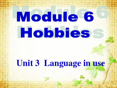 2012外研版英语八年级下册Module6 Unit 3
