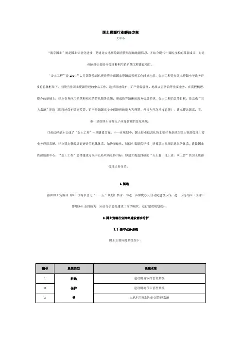 国土资源局网络建设