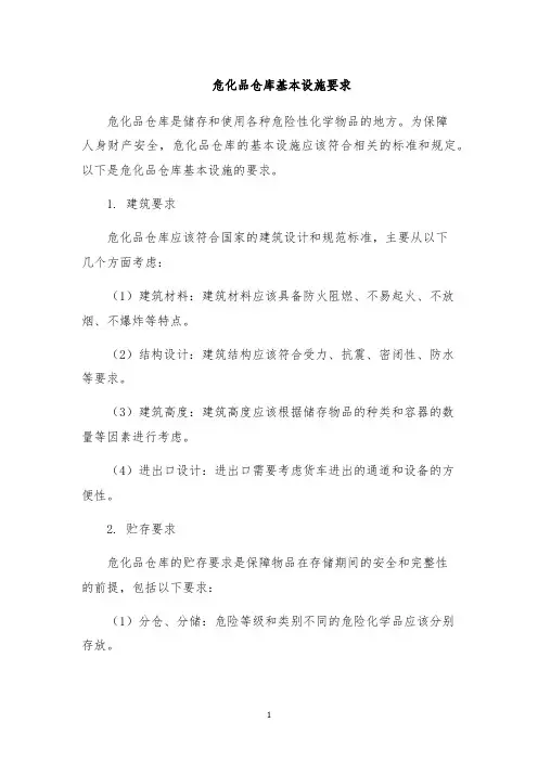 危化品仓库基本设施要求