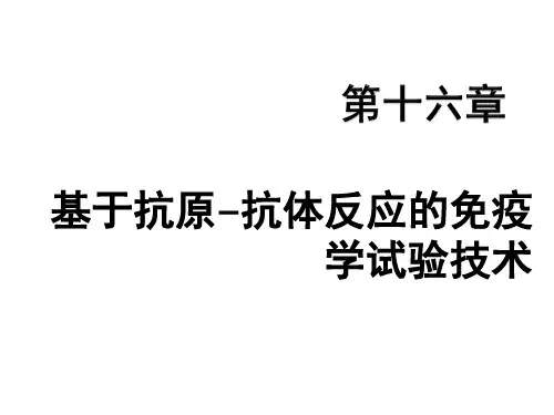 免疫学课件第16章 基于抗原-抗体反应的免疫学试验技术