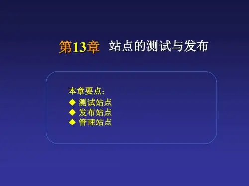 站点的测试与发布-PPT文档资料
