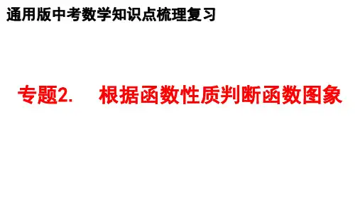 最新中考数学教材全册知识点梳理复习 专题2.根据函数性质判断函数图像 课件PPT
