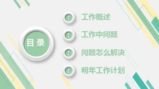 清新简约风工作总结计划PPT模板