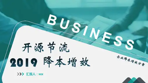 开源节流降本增效企业降本增效方案PPT模版