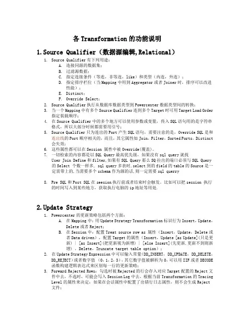 informatica文档