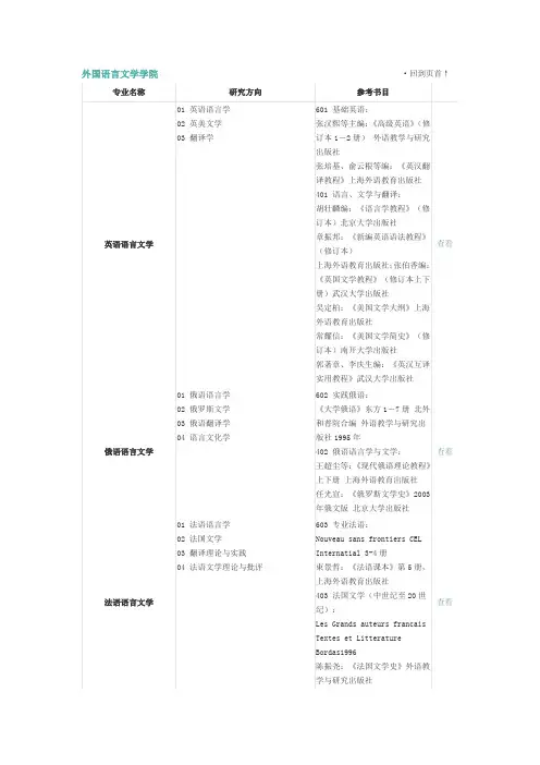 贵州大学考研参考书目