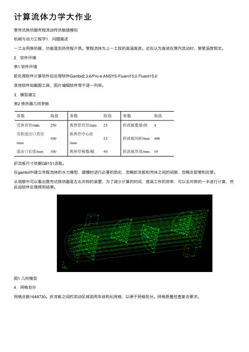 计算流体力学大作业