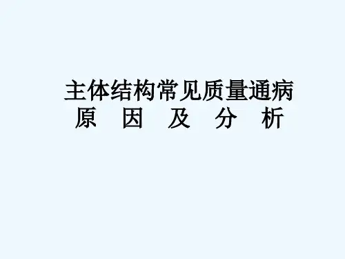 主体结构常见质量通病原因及分析 PPT