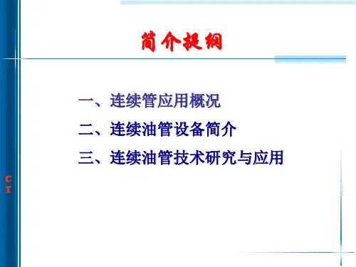 连续油管作业技术应用与探索(1)