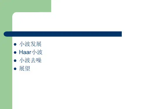 小波变换基础以及haar小波共47页PPT资料
