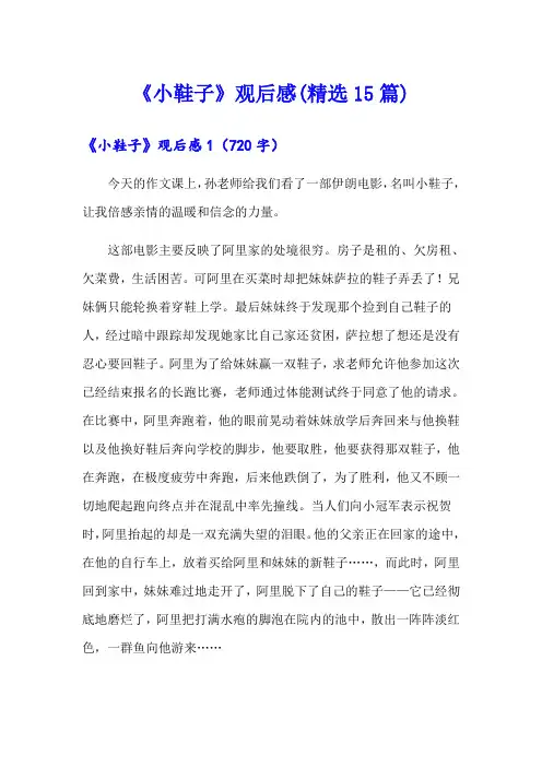 《小鞋子》观后感(精选15篇)