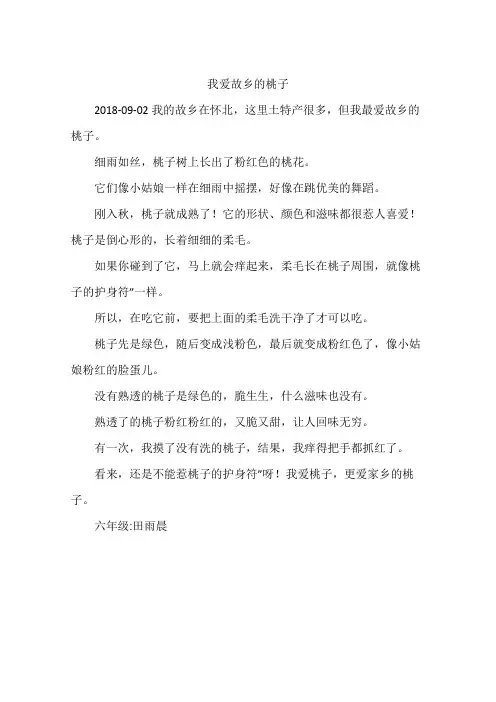 我爱故乡的桃子