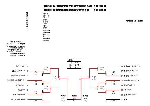 第30回全日本学童软式野球大会柏予选(H22春)