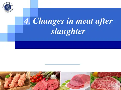 4. 屠宰后肉的变化