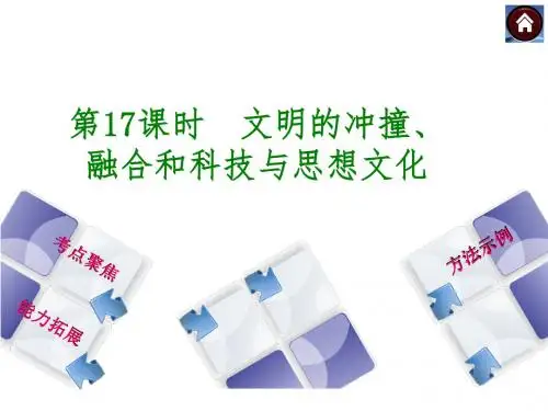 2015中考历史复习：文明的冲撞、融合和科技与思想文化优选PPT课件