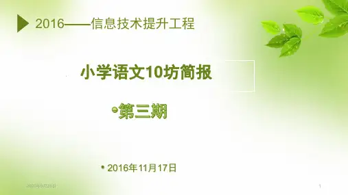 2016国培计划——简报(三)+(1)PPT课件