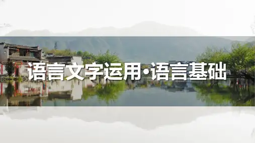 高考语文一轮复习ppt课件-语言基础(正确使用成语-识义记形、义境相符)