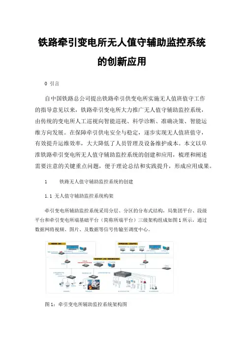 铁路牵引变电所无人值守辅助监控系统的创新应用