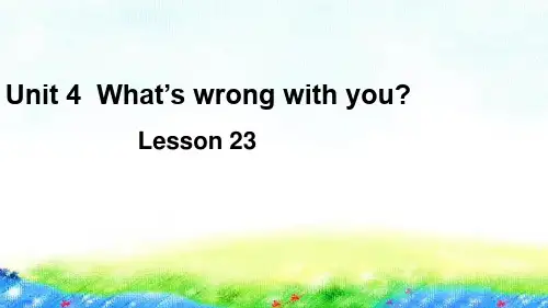 精通版英语五年级下册Unit 4 What's wrong with you Lesson 23课件